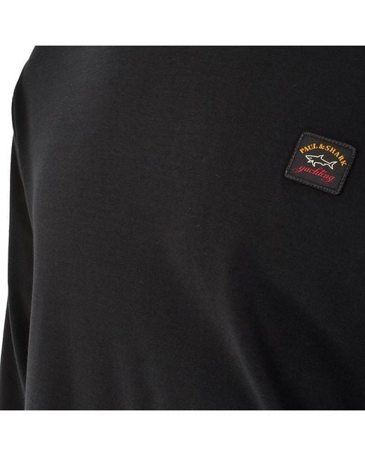 Paul & Shark Black Long Sleeved T-Shirt for men