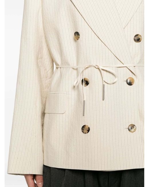 Dries Van Noten Natural Long-Sleeve Blazer
