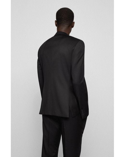 Boss Black Virgin-Wool Single-Breasted Blazer for men