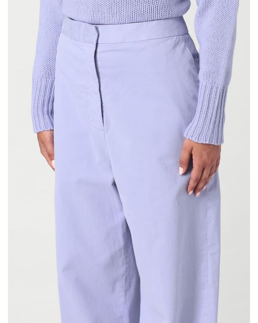 Fabiana Filippi Blue Concealed Front Opening And Closing Casual Pants