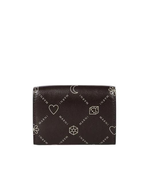 Marni Black Printed Purse
