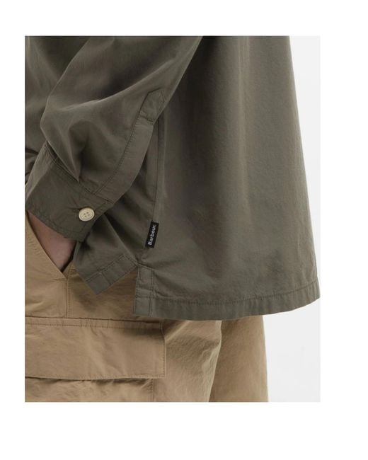 Barbour Green Hemd Ryehill Textured Relaxed for men