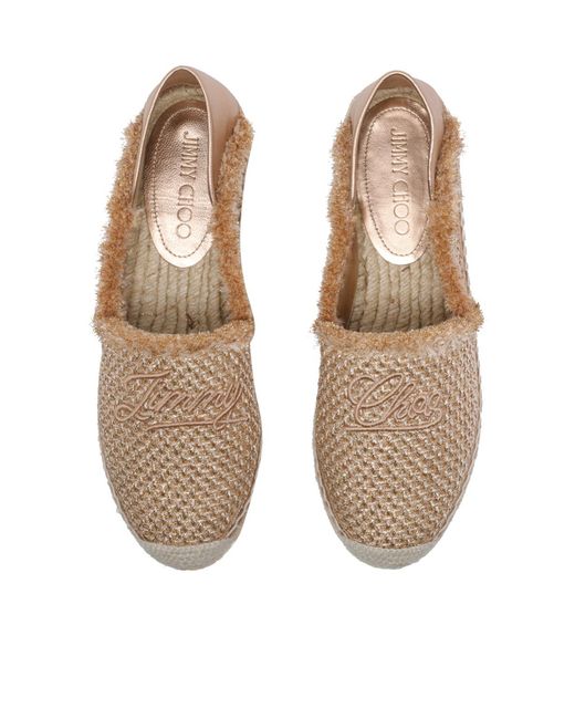 Jimmy Choo Brown Avi Flat Espadrilles