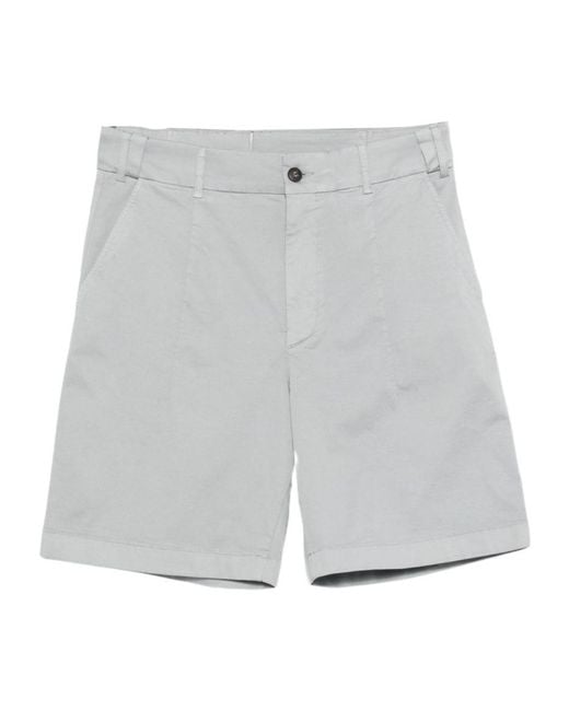 Eleventy Gray Belt Loop Shorts for men