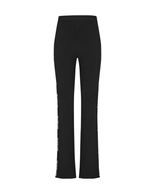 Alexander Wang Black Jacquard Logo Casual Pants