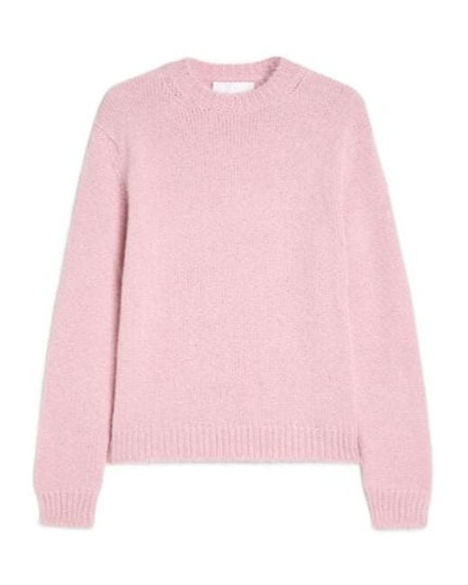 Jil Sander Pink Jil Sande Midweight Crew-Neck Jumper