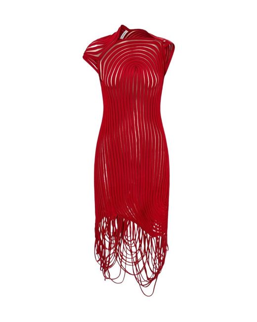 Ferragamo Red Asymmetric Dress