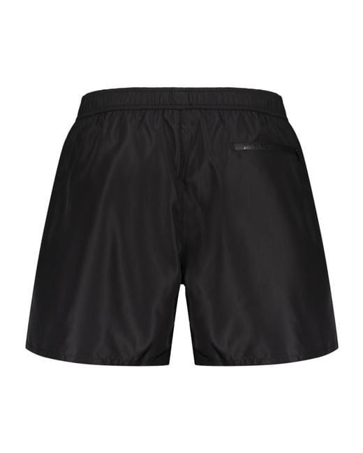 Iceberg Black Logo-Trim Swim Shorts for men