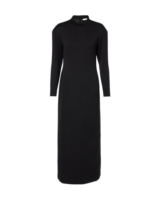 The Row Black Arno Wool Maxi Dress