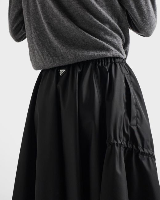 Prada Black Elasticated Waistband Midi Skirt