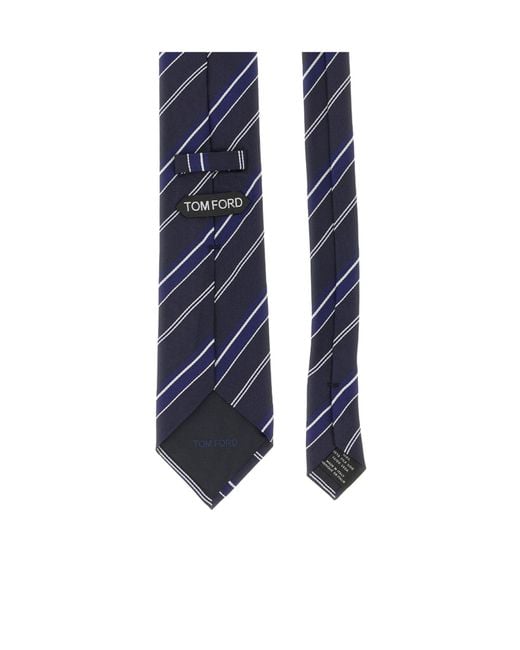 Tom Ford Blue Striped Tie for men