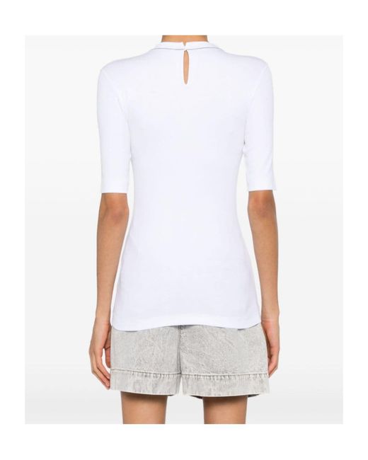 Brunello Cucinelli White Monili-Chain Cotton Jumper