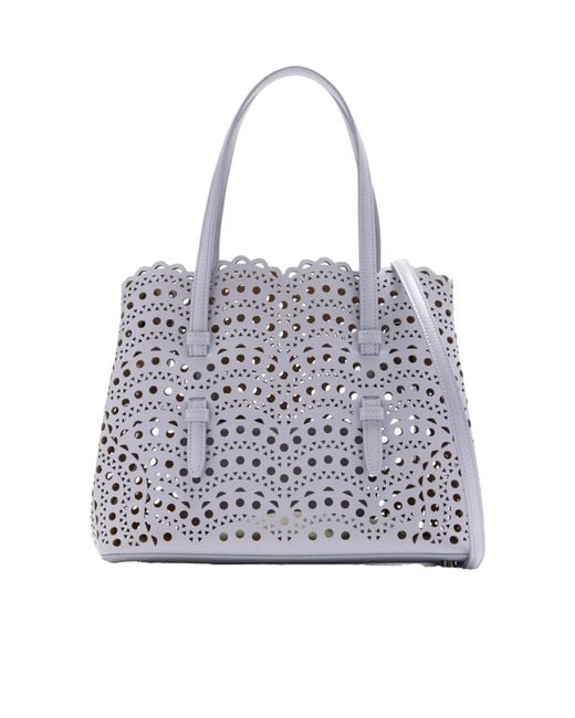 Alaïa White Alaïa Small Mina 25 Bag
