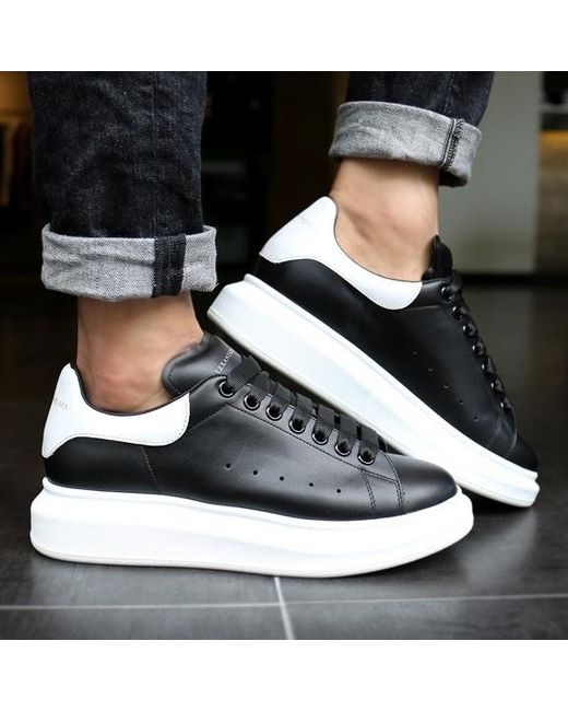 McQueen Black Oversized Low-Top Sneakers