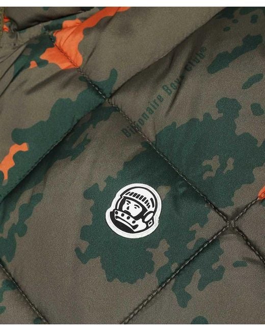 BBCICECREAM Green Quilted Zip Gilet for men