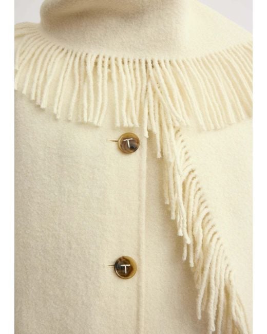 Totême Natural Totême Fringe High Neck Jacket