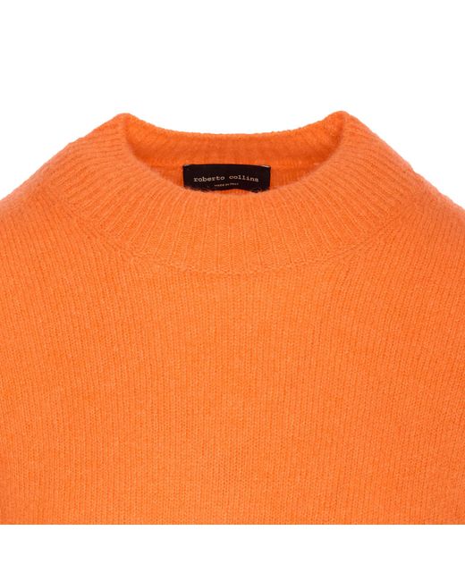 Roberto Collina Orange Crewneck Sweater