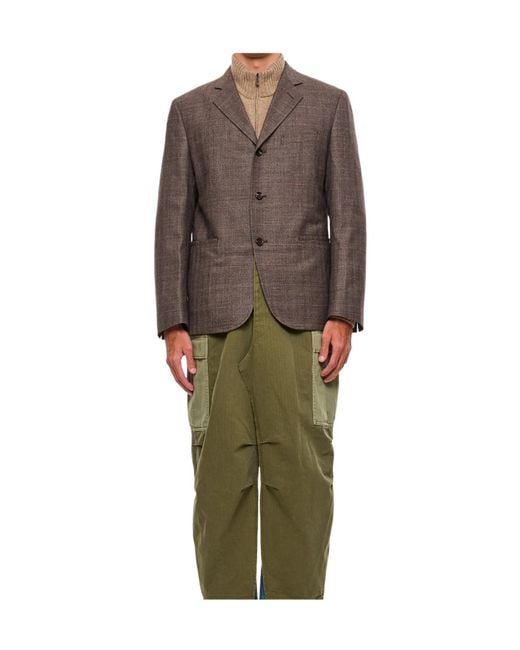 Junya Watanabe Brown Single-Breasted Blazer for men