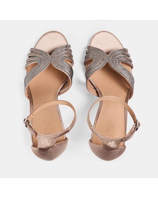 Ralph Lauren White Allie High-Heeled Sandals