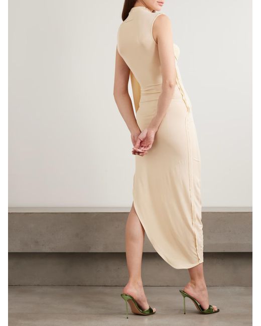 Jean Paul Gaultier White Panelled Midi Dress