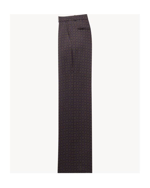 Saint Laurent Multicolor Medallion Mid-Rise Wide Leg Trousers