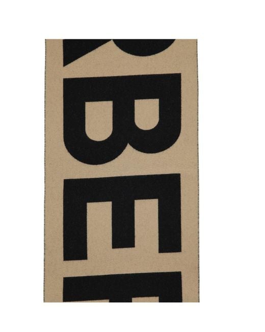 Burberry White Color-Blocking Logo Scarf for men
