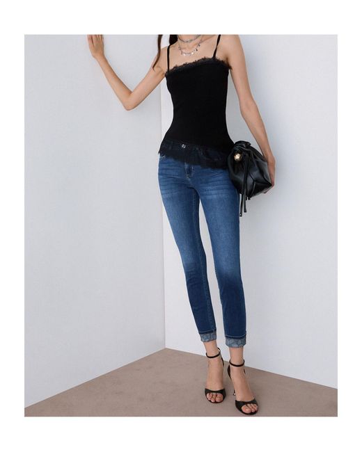 Liu Jo Blue Embellished Skinny Jeans
