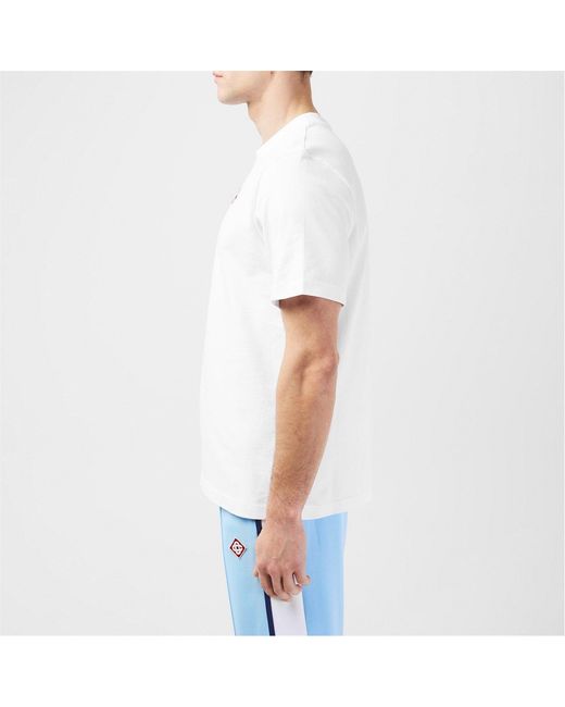 Casablanca White Short-Sleeved T-Shirt for men