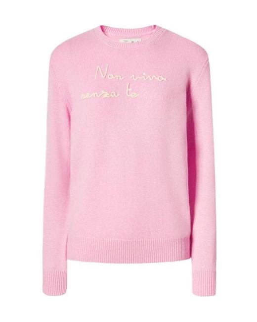 Mc2 Saint Barth Pink Crew Neck Sweater