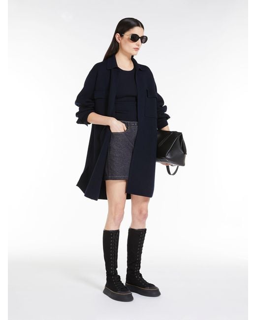 Max Mara Black Crewneck Sleeveless Top