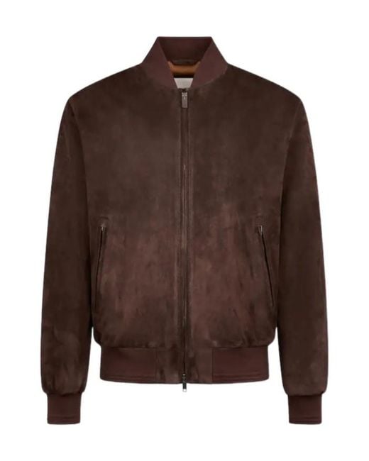 Tod's Brown Suede Bomber Jacket for men