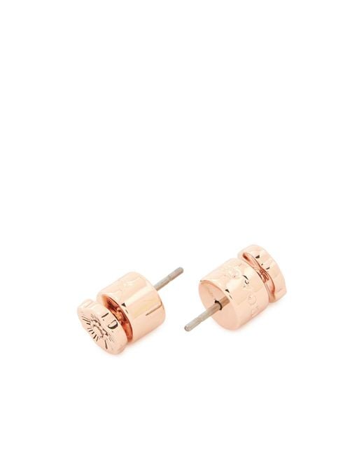 COACH White Two-Piece Set Including Pendant Necklace And Earrings