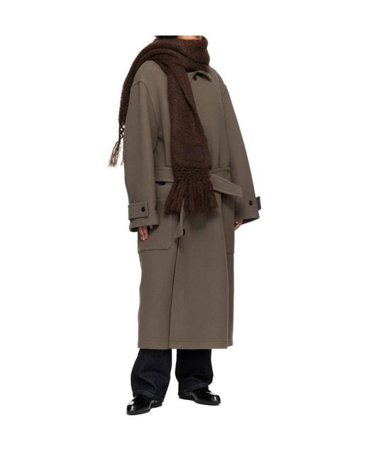 Jil Sander Brown Wool Blend Scarf
