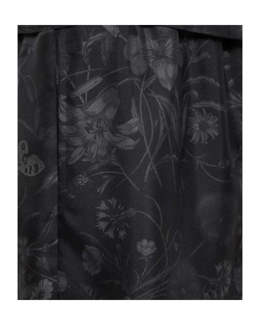 Gucci Black Printed Silk Twill Shorts for men