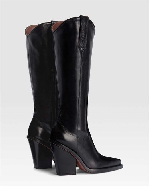 Paris Texas Black Patent Leather Texan Boot