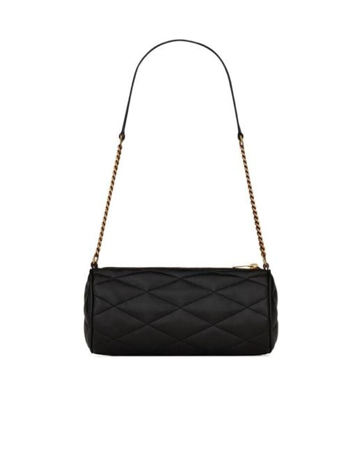 Saint Laurent Black Sade Logo Plaque Mini Tube Bag