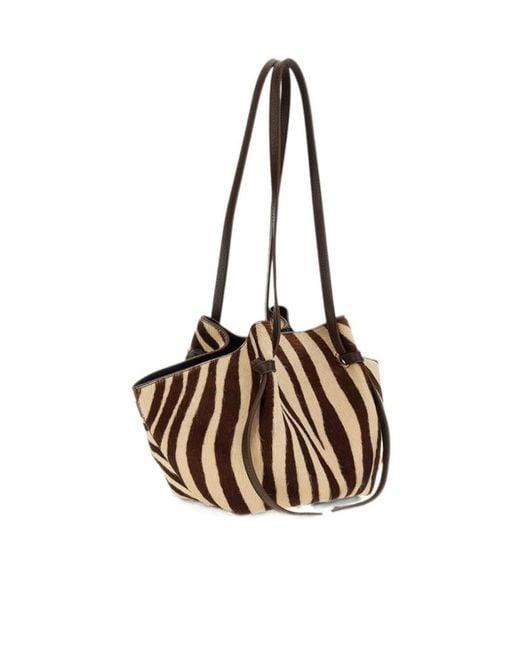 Yuzefi Metallic Zebra Print Shoulder Bag for men