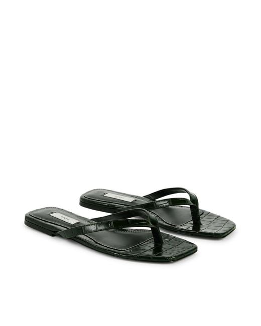 Totême White Totême Embossed Flat Sandals