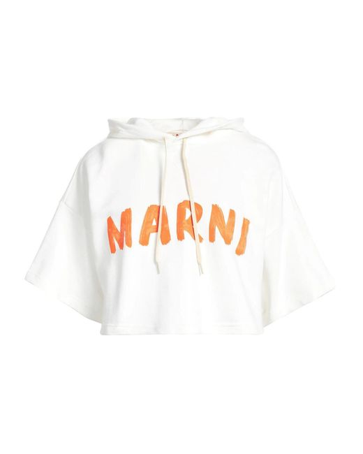 Marni White Hooded Track Jacket