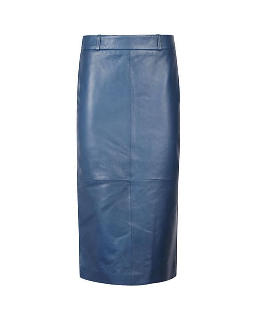 Frankie Shop Blue Belt Loop Skirt
