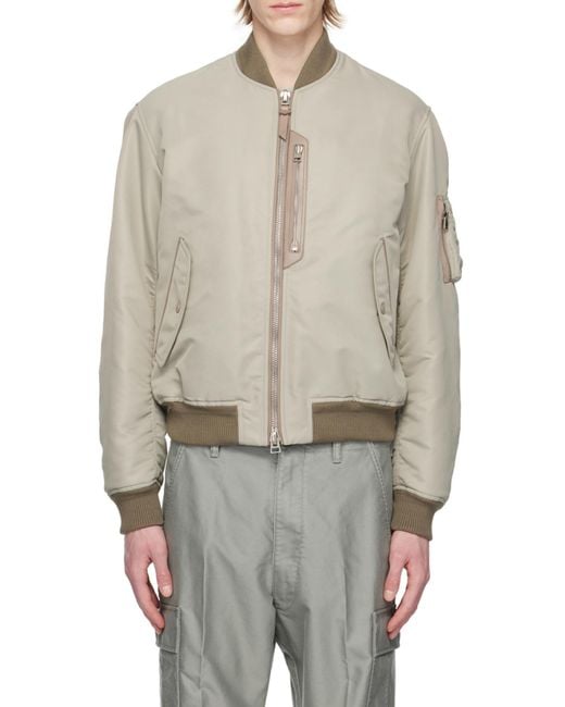 Tom Ford Natural Bomber Jacket for men