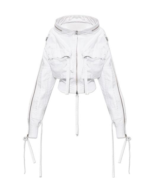 DSquared² White Multi-Pocket Zip Jacket