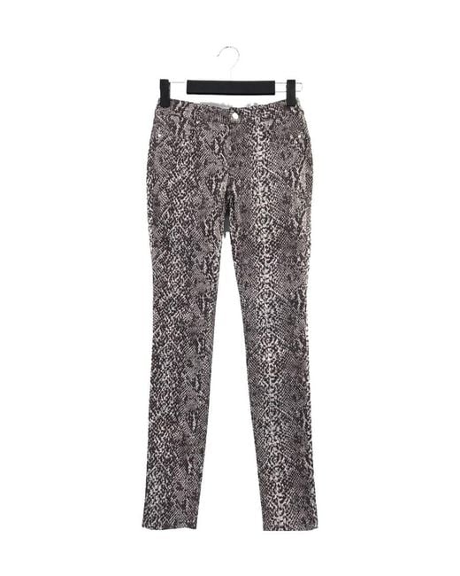 Sportmax Gray Logo Details Casual Pants