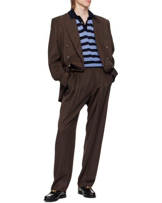 Casablanca Brown Double Breasted Tailored Jacket for men