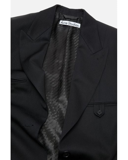 Acne Black Single-Breasted Suit Jacket