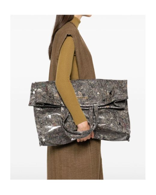 Uma Wang Gray Logo Tote Bag