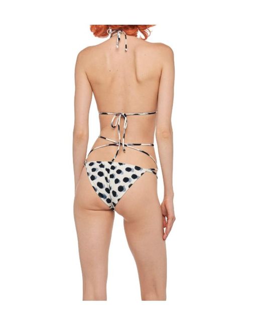 Norma Kamali White Criss Cross Bra Bottom