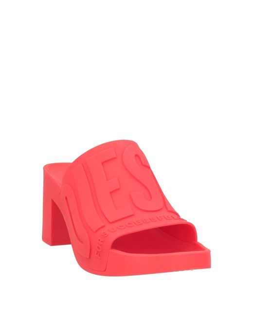 DIESEL Pink Comfortable Anti-Slip Minimalist One-Strap Slippers