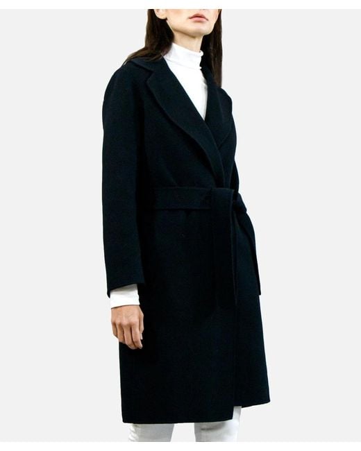 Max Mara Blue Girdle Coat