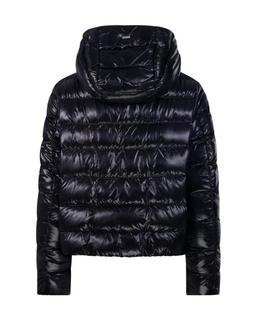 Herno Black Hooded Quilted Down Jacket